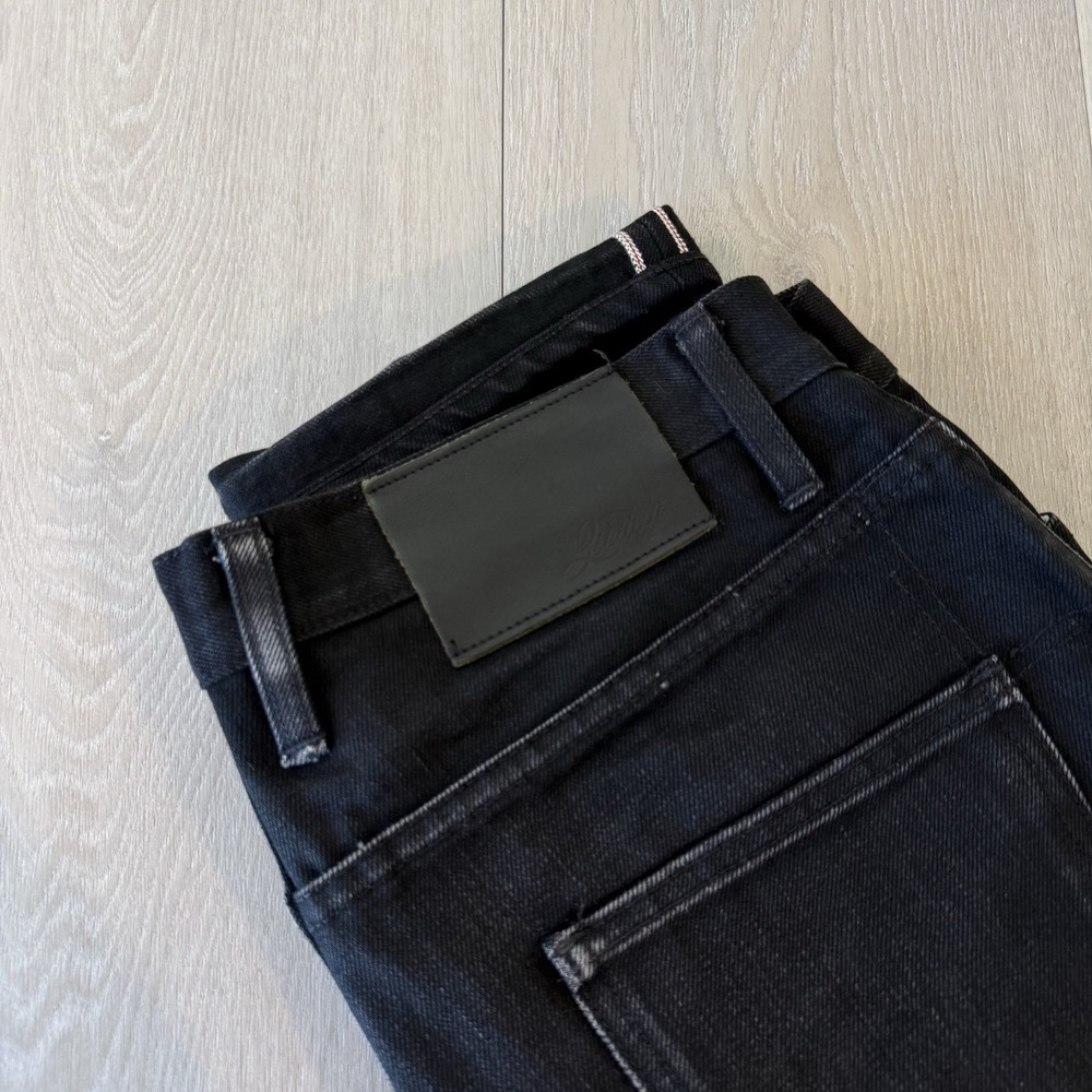 3sixteen ST⁠-⁠220x Jeans Slim Tapered Black Raw Selvedge 14.5oz Men's Size 33x30